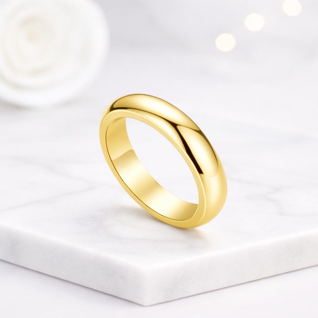 rose gold ring wedding band plain band dome ring comfort fit ring stackable ring minimalist ring simple band