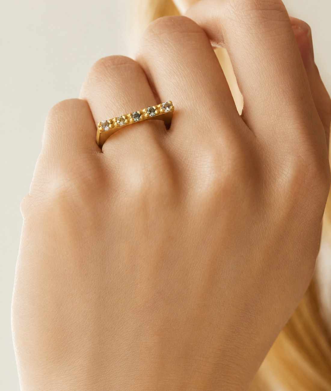 round cut ring bezel style ring beaded ring modern ring minimalist ring dainty ring