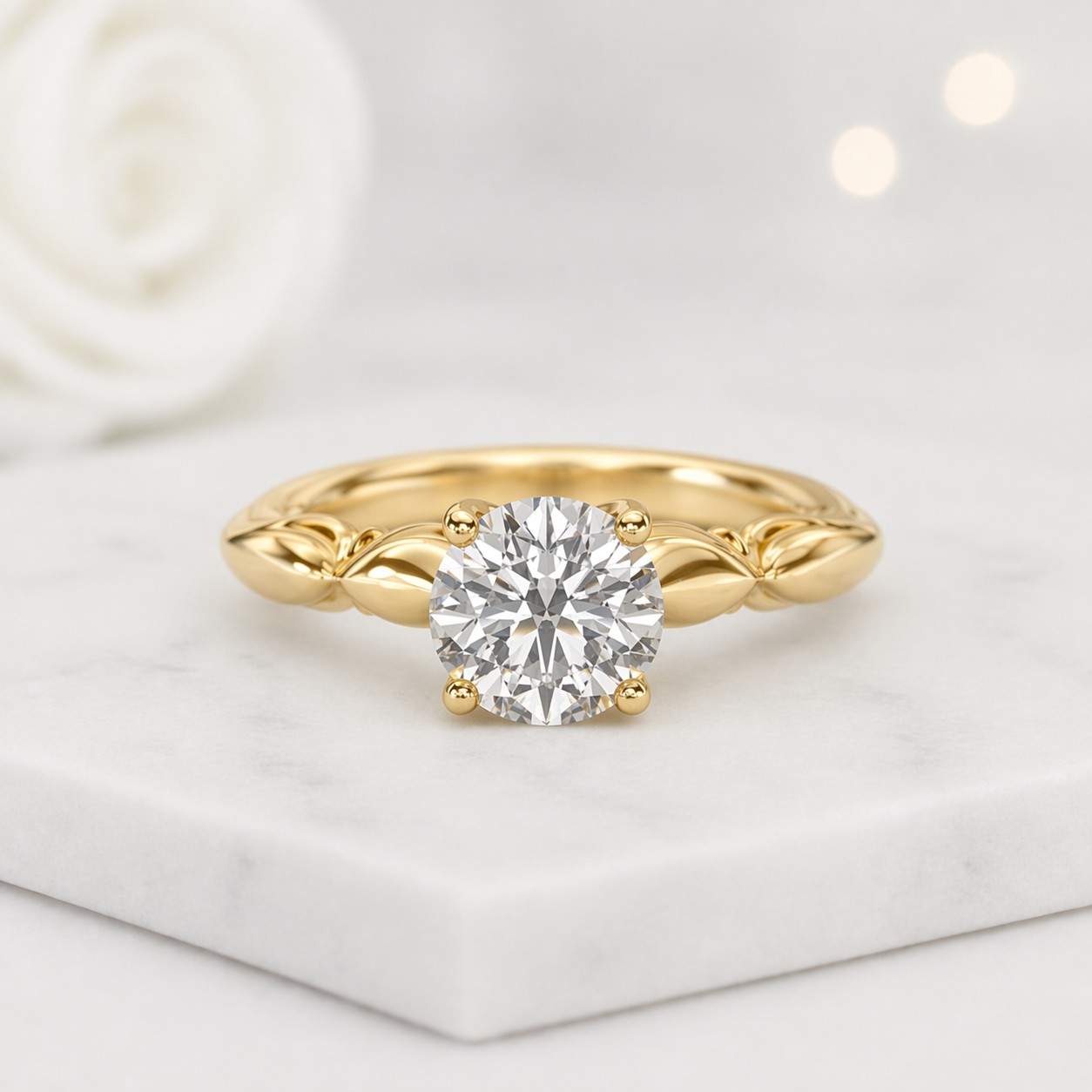 round cut ring floral band ring vine band ring leaf band ring branch ring organic ring sculpted ring nature inspired ring botanical band ring curved band ring polished band ring comfort fit ring artistic ring