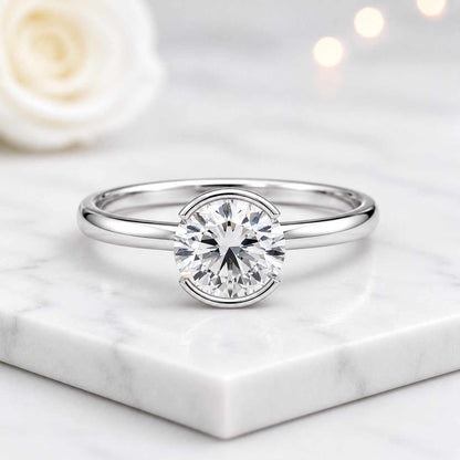 round cut ring round brilliant ring circular stone ring classic round solitaire round bezel ring round engagement ring round wedding ring round promise ring round bridal ring