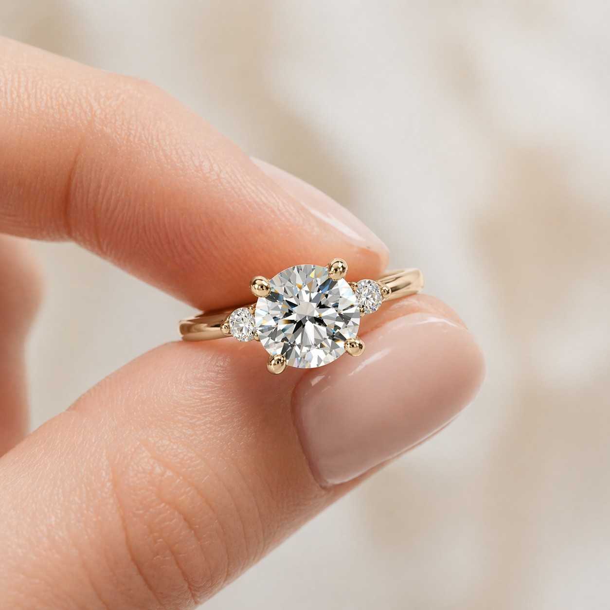 round cut ring round diamond ring round moissanite ring round gemstone ring brilliant cut ring classic cut ring round solitaire ring round engagement ring round bridal ring round center stone ring round shape jewelry timeless cut ring popular ring