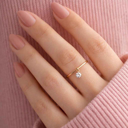 round cut ring round shape ring round solitaire ring circular stone ring brilliant cut ring classic round ring