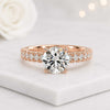 Round Cut 0.75 CT Lab Grown Diamond Pave Engagement Ring
