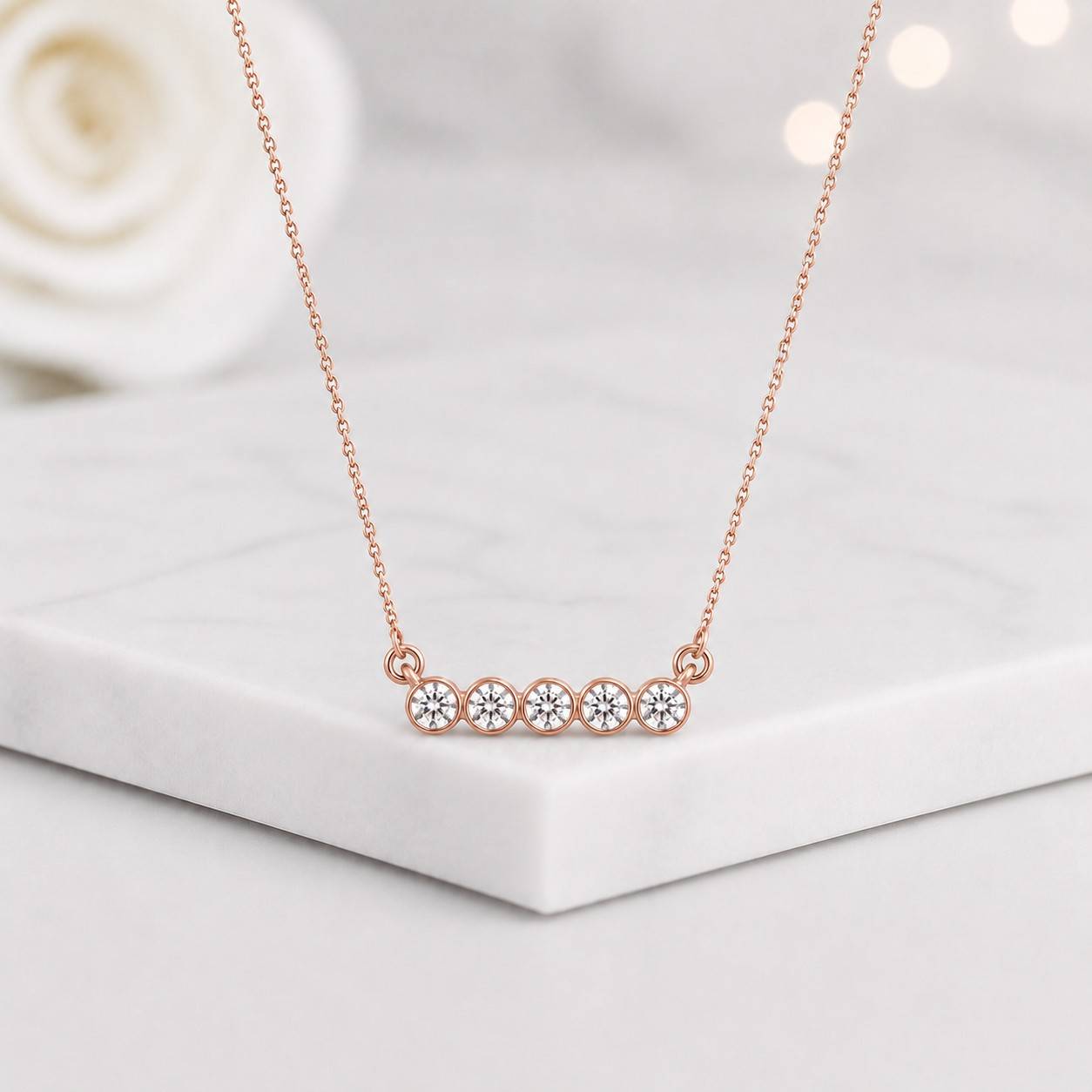 round gemstone necklace bezel round necklace circle stone necklace round jewelry