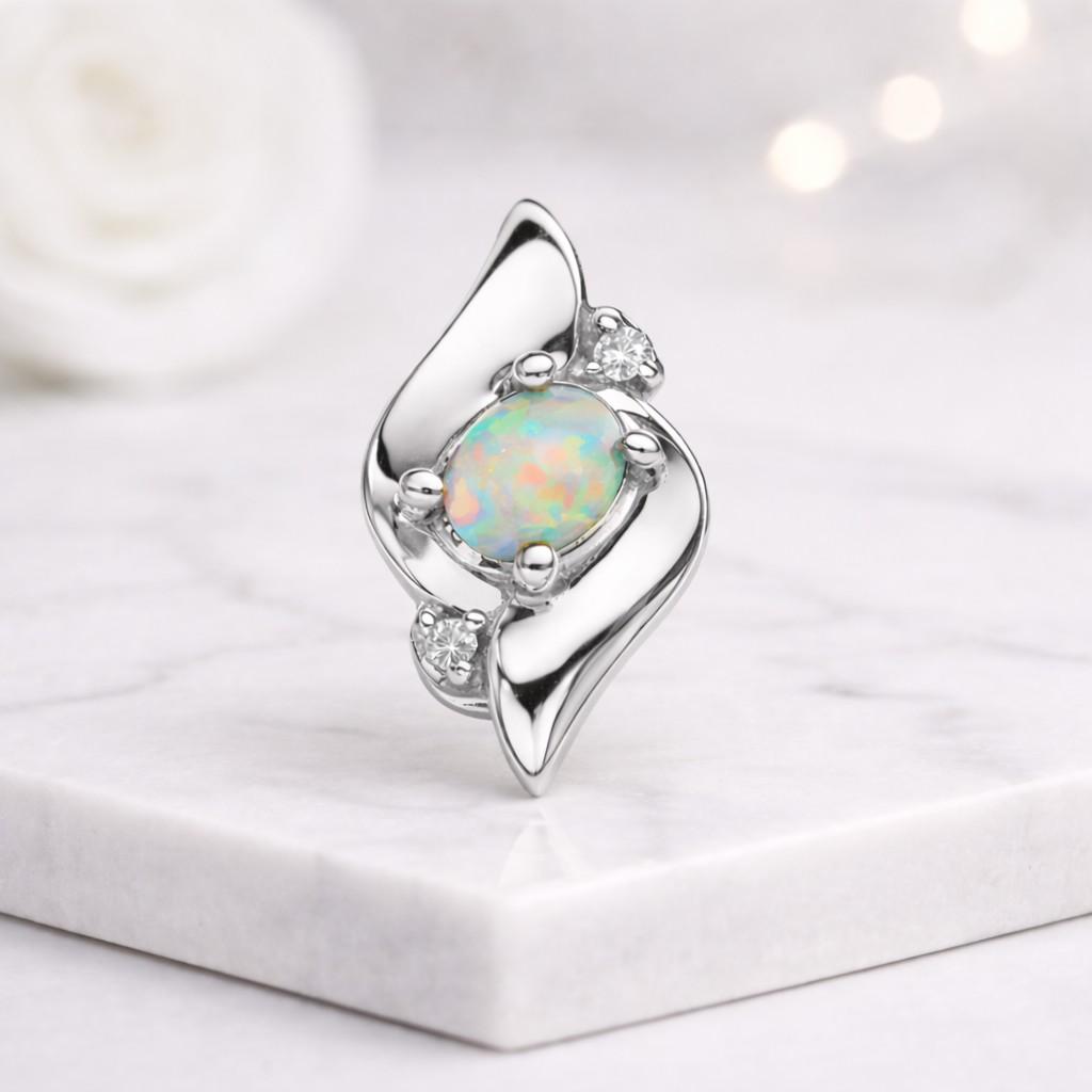 round opal pendant round gemstone necklace round stone necklace circle stone pendant bezel style pendant prong set pendant