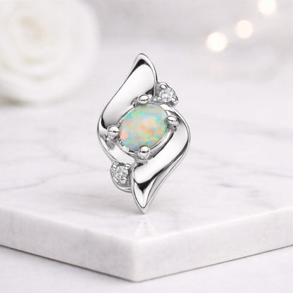 round opal pendant round gemstone necklace round stone necklace circle stone pendant bezel style pendant prong set pendant