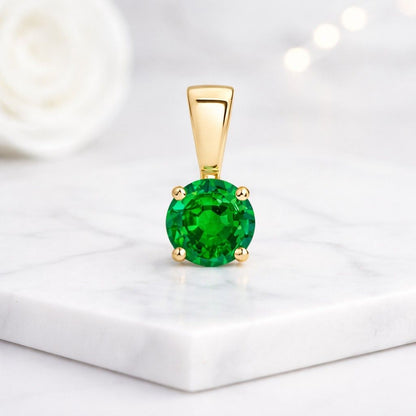 round stone necklace brilliant cut pendant faceted gemstone pendant round solitaire necklace classic round pendant round jewelry gift circular pendant