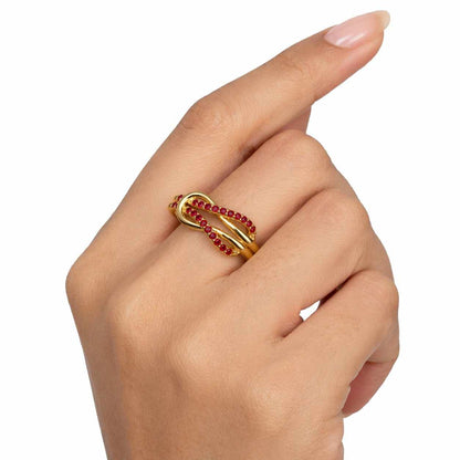 ruby stack ring ruby infinity ring ruby knot ring ruby crossover ring ruby pave ring ruby crystal ring ruby women ring ruby lover gift ruby birthday gift ruby keepsake ring ruby fine jewelry ruby luxury ring ruby elegant ring