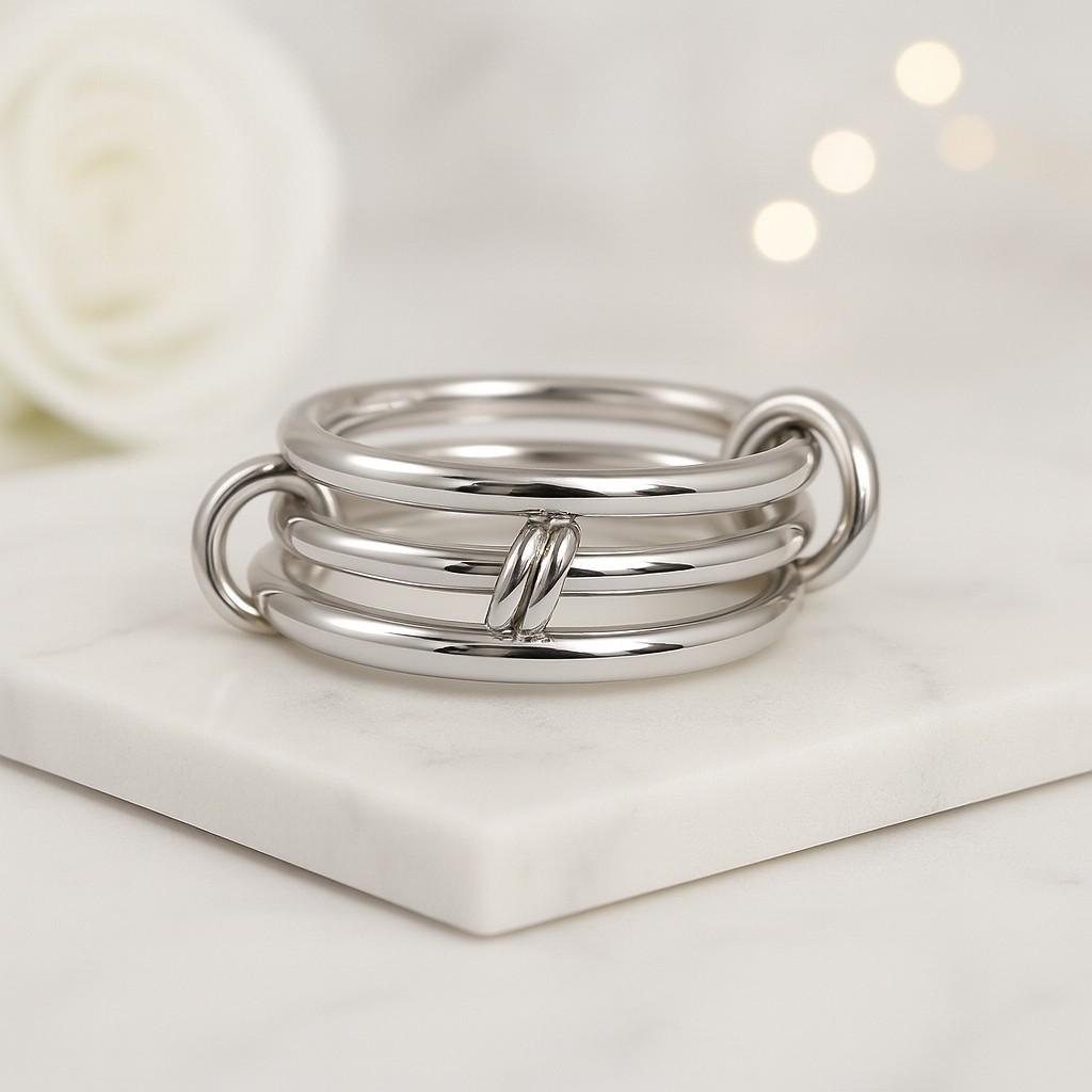 russian wedding ring knot ring loop ring open loop ring designer ring stylish ring chic ring clean design ring timeless ring durable ring comfort ring