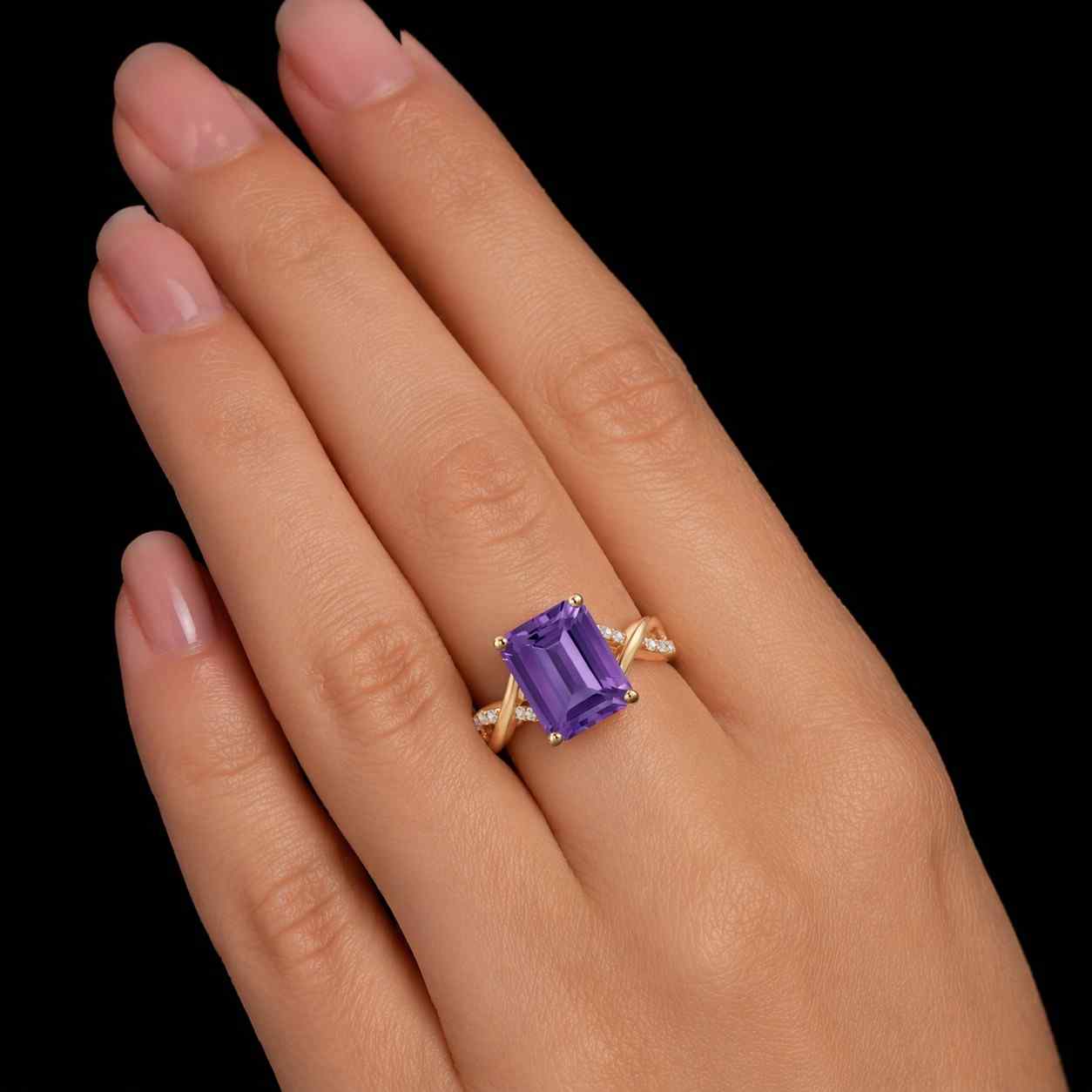 shiny ring purple jewelry gold jewelry gemstone jewelry ring for her ladies ring feminine ring bold ring eye catching ring decorative ring designer ring wedding jewelry stackable ring comfort fit ring luxury gift