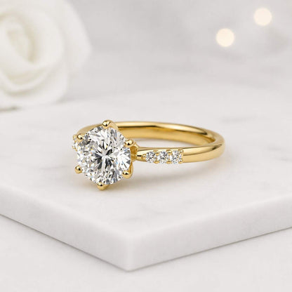 side stone ring pave ring elegant ring women ring handmade ring custom ring polished band delicate ring timeless ring