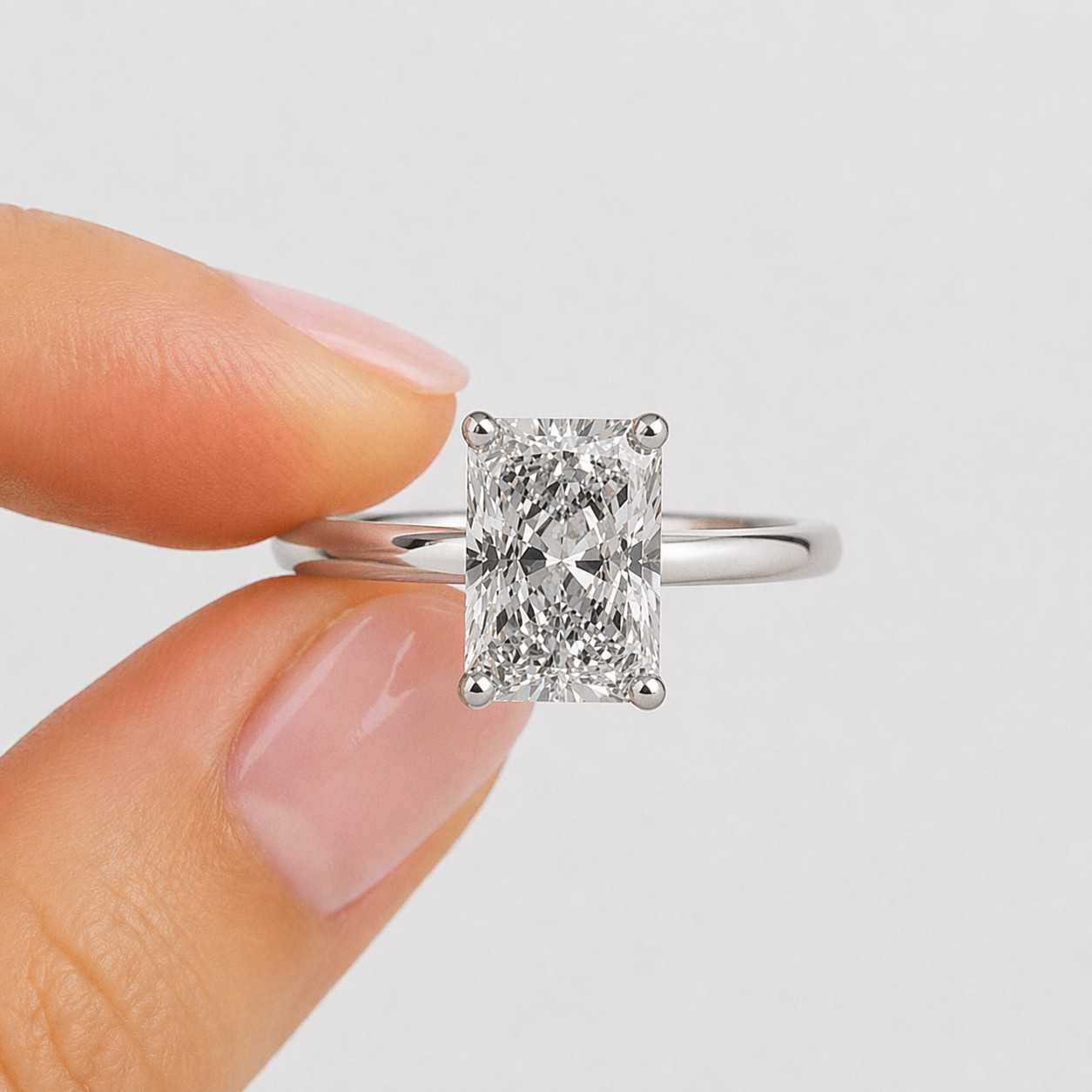 simple engagement ring classic engagement ring modern engagement ring elegant engagement ring rectangle engagement ring prong setting ring