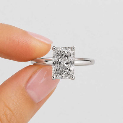 simple engagement ring classic engagement ring modern engagement ring elegant engagement ring rectangle engagement ring prong setting ring