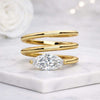 Marquise Cut Lab Grown Diamond Spiral Wrap Ring