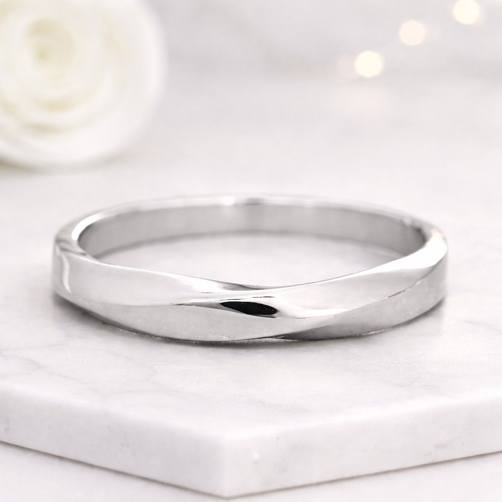 sleek wedding ring dainty band ring stack ring contour wedding band lightweight ring everyday band