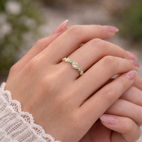 small carat band medium carat band large carat band bold gemstone ring petite gemstone ring tiny gemstone ring