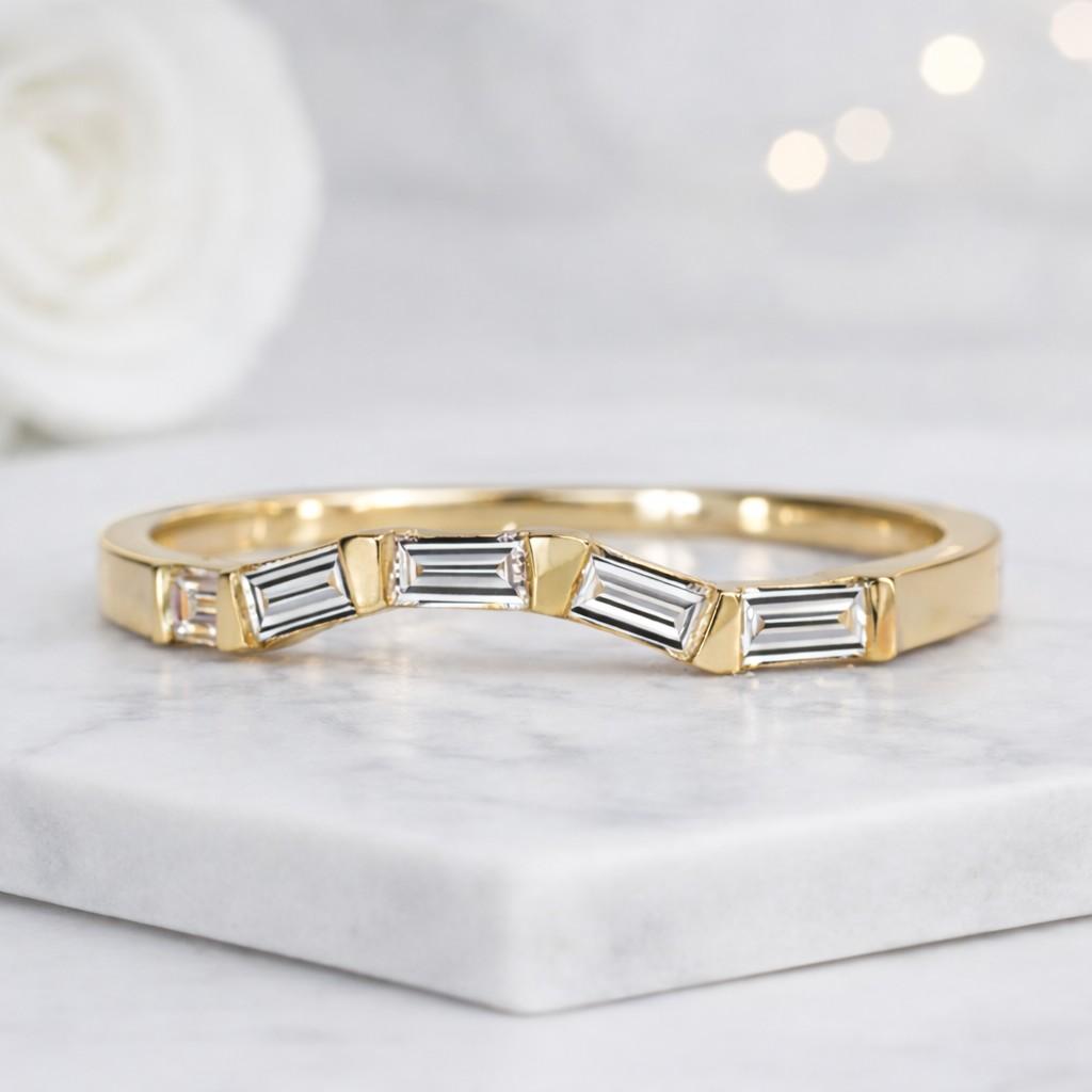 solid gold band real gold band precious metal band 10k contour ring 14k contour ring 18k contour ring rose gold contour ring white gold