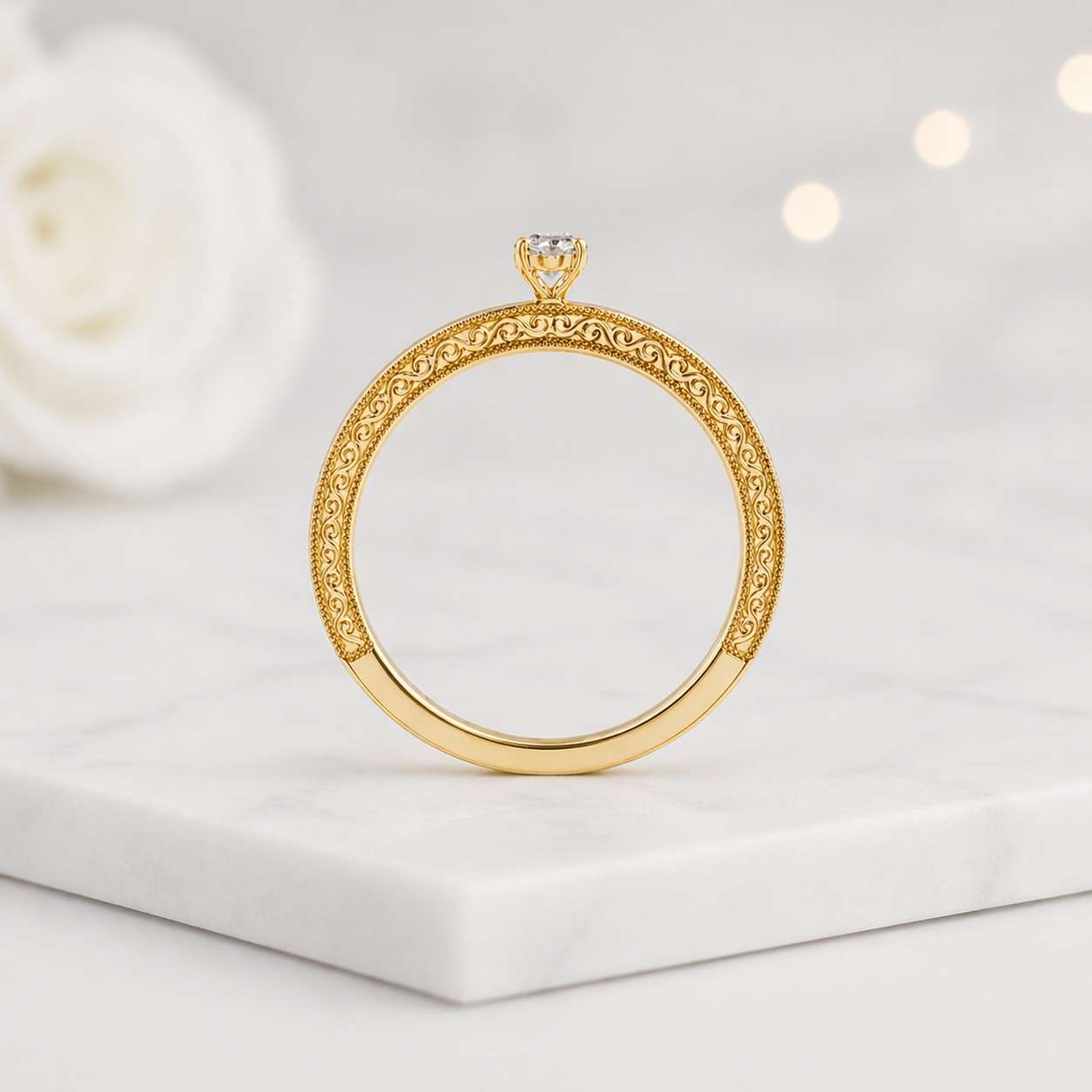 solid yellow gold ring white gold solitaire ring rose gold engagement ring platinum jewelry ring 925 sterling ring silver bridal ring 10k solitaire ring 14k bridal ring 18k luxury ring
