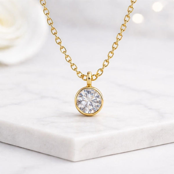 solitaire necklace bezel necklace pendant necklace gold pendant round pendant tiny pendant dainty necklace simple necklace minimal necklace everyday necklace delicate necklace chain necklace