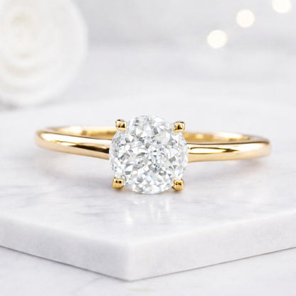 solitaire ring gold ring oval ring thin band ring dainty ring simple ring minimal ring engagement ring