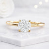 Portuguese Cut Lab Grown Diamond Solitaire Engagement Ring