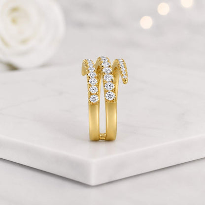 stackable ring layered band fashion jewelry luxury ring slim ring minimalist ring designer ring polished finish bright sparkle fine ring trendy ring casual ring gift for women