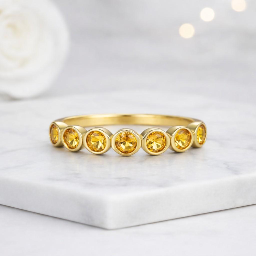 statement band ring circle stone ring sleek ring refined ring cute ring ring for women luxury ring jewelry gift