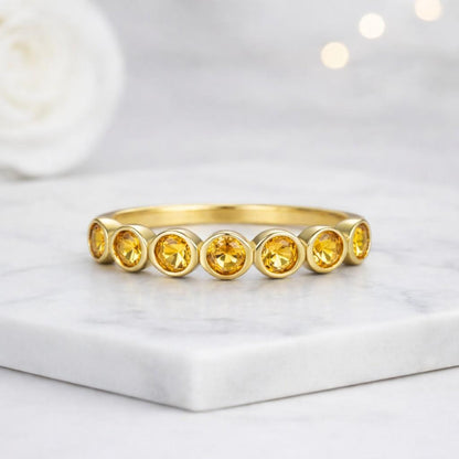 statement band ring circle stone ring sleek ring refined ring cute ring ring for women luxury ring jewelry gift