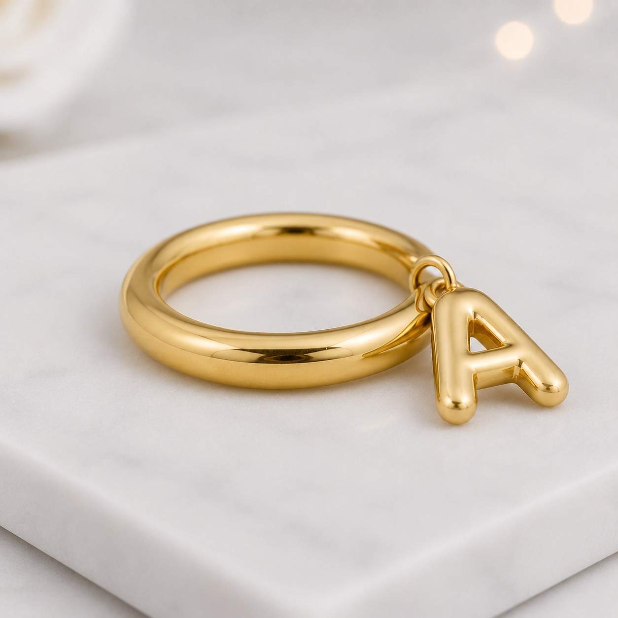 statement ring fashion ring everyday ring stackable ring polished ring smooth band ring cute ring trendy ring gift ring simple ring modern ring elegant ring adjustable look sleek ring bold ring circle band ring hanging charm ring letter charm ring