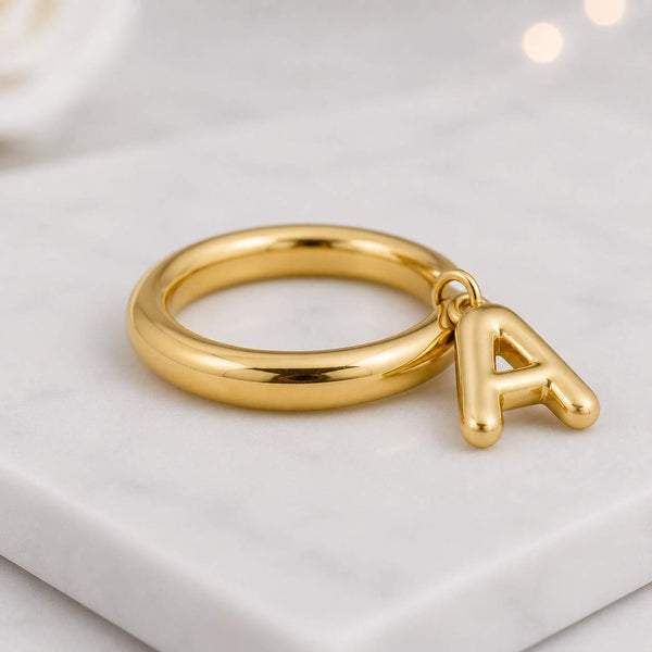 statement ring fashion ring everyday ring stackable ring polished ring smooth band ring cute ring trendy ring gift ring simple ring modern ring elegant ring adjustable look sleek ring bold ring circle band ring hanging charm ring letter charm ring
