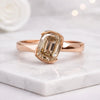 Step Cut Cushion Lab Grown Diamond Engagement Ring