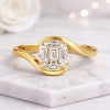 Step Cut Cushion Lab Grown Diamond Wrap Engagement Ring