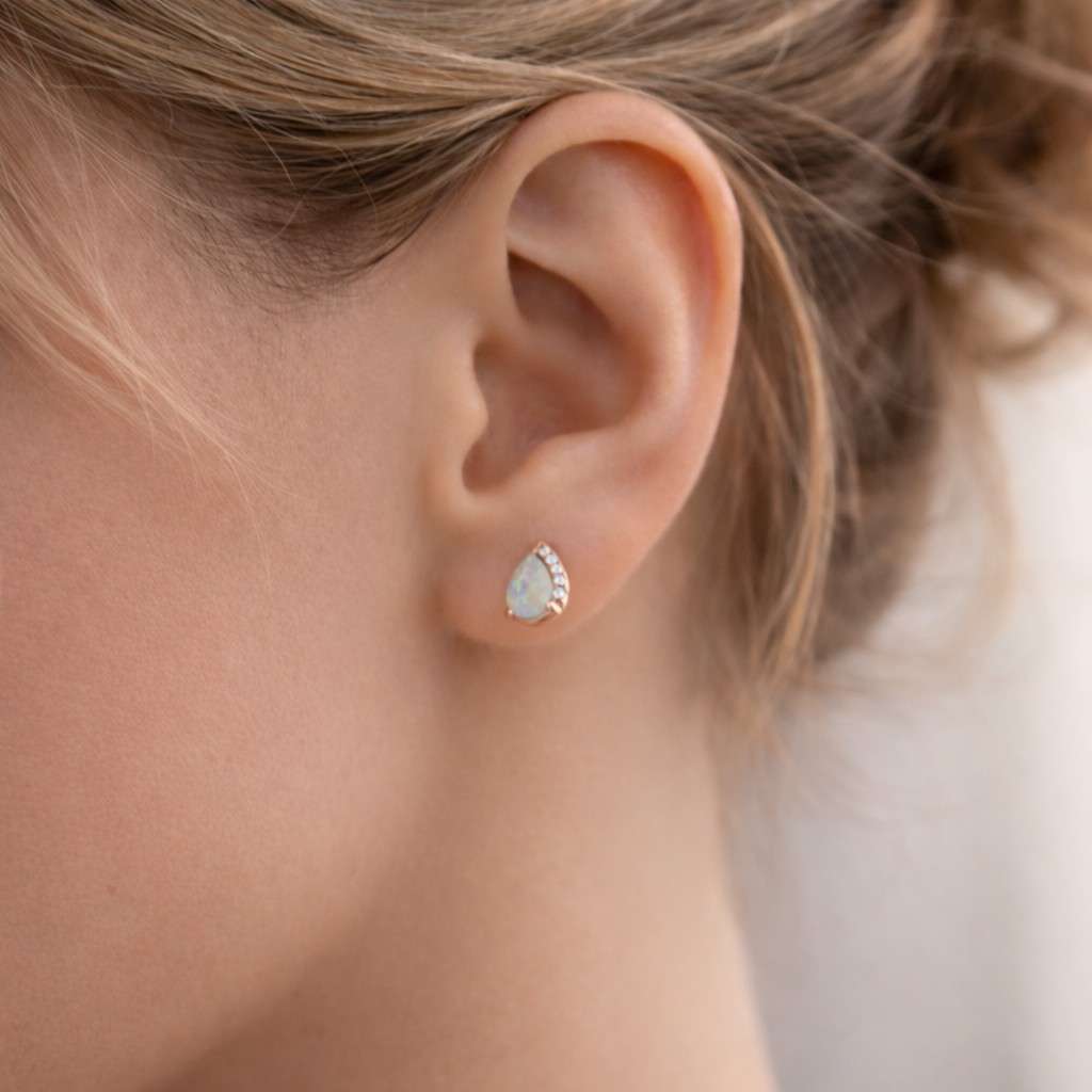 sterling silver earrings 925 silver earrings silver opal earrings platinum earrings platinum look earrings white metal earrings