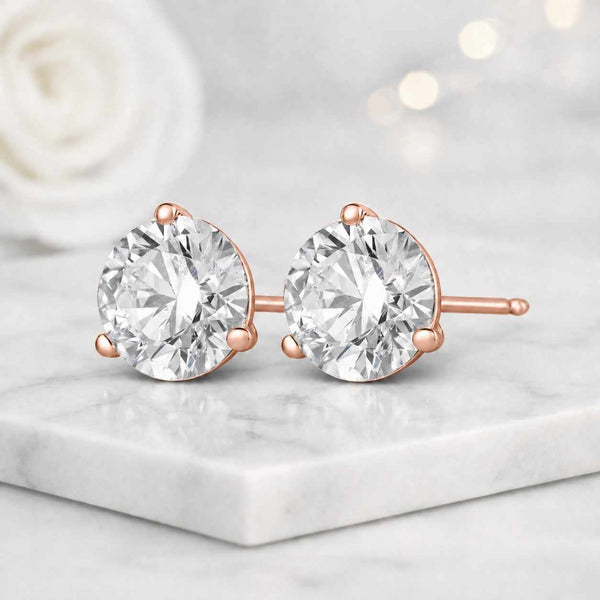 studearrings roundstud solitaireearrings labgrownearrings rosegoldearrings stoneearrings everydayearrings