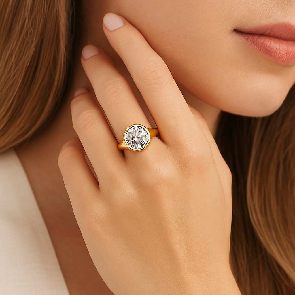 tapered band glossy finish timeless ring chic ring refined ring artisan ring quality ring premium ring stylish ring daily wear ring unique ring