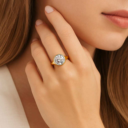 tapered band glossy finish timeless ring chic ring refined ring artisan ring quality ring premium ring stylish ring daily wear ring unique ring