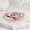 Round Lab Grown Diamond Three Stone Engagement Ring