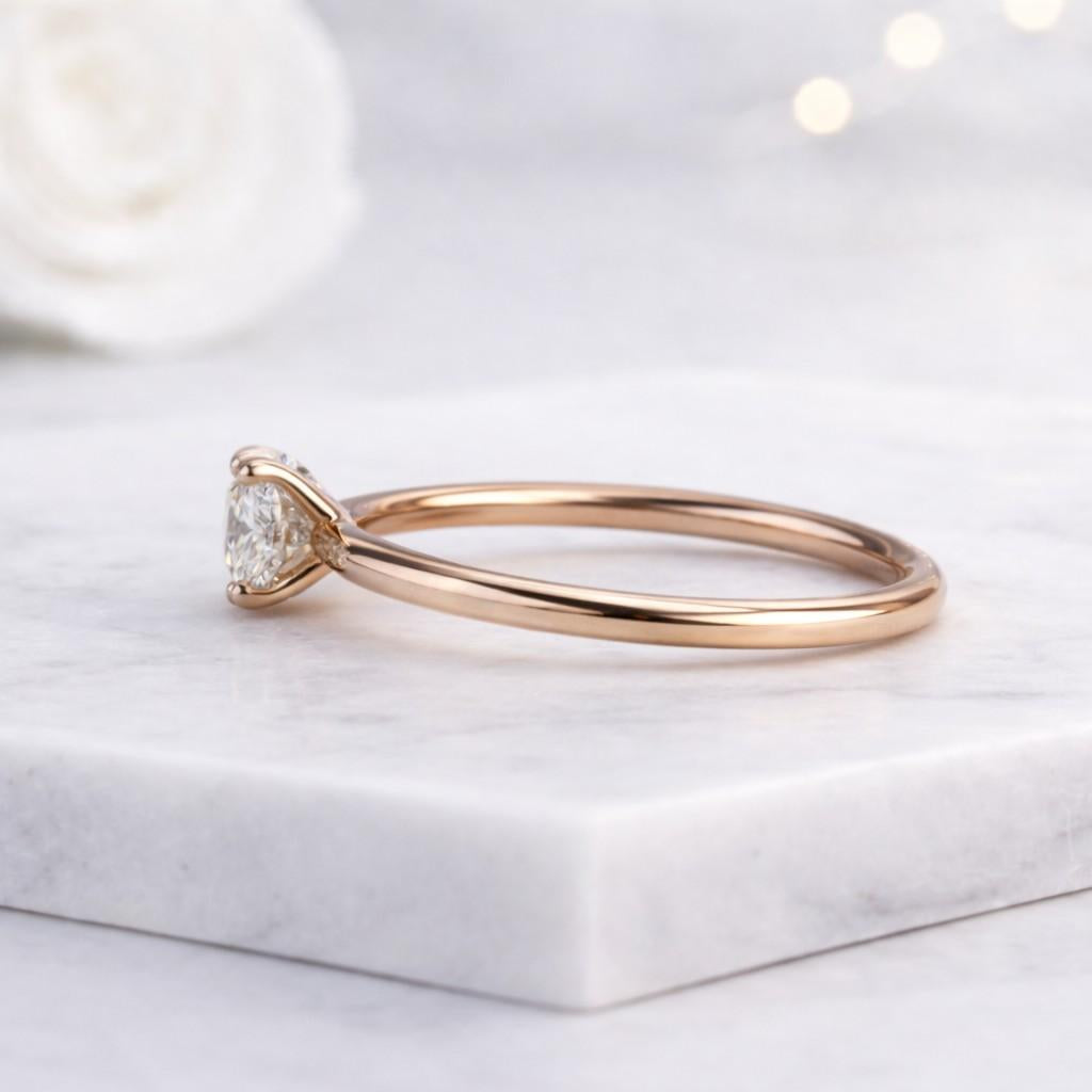 tiny ct ring petite ct ring micro stone ring slim stone ring medium solitaire ring large solitaire ring bold solitaire ring