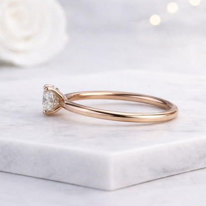tiny ct ring petite ct ring micro stone ring slim stone ring medium solitaire ring large solitaire ring bold solitaire ring