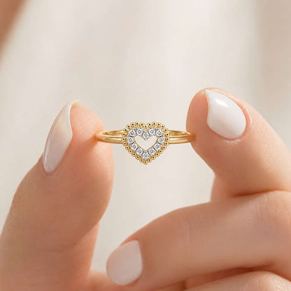 tiny heart delicate ring modern ring classic ring promise ring love ring statement ring petite ring handcrafted ring luxury ring quality ring
