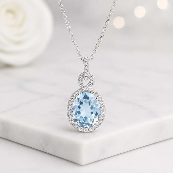 topaz pendant sky blue pendant light blue gemstone oval cut pendant faceted topaz gemstone jewelry luxury pendant timeless necklace elegant jewelry handmade necklace