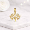 14K Yellow Gold Tree of Life Lab Grown Diamond Pendant