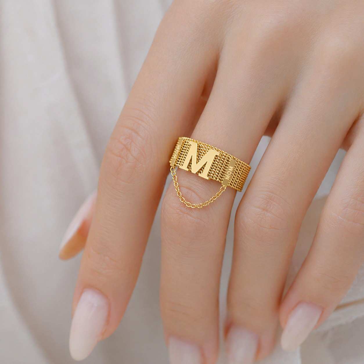 trendy jewelry stylish ring unique jewelry gift for her ring lover gift custom gift letter jewelry initial gift elegant jewelry luxury jewelry daily jewelry