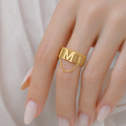 trendy jewelry stylish ring unique jewelry gift for her ring lover gift custom gift letter jewelry initial gift elegant jewelry luxury jewelry daily jewelry