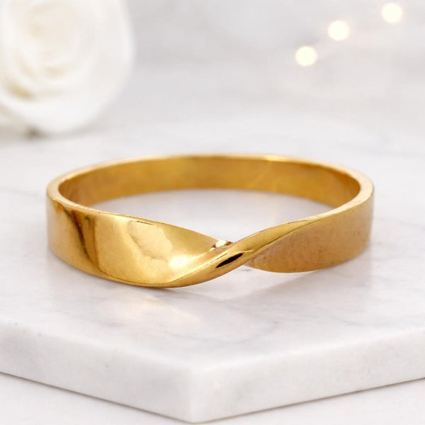 twisted ring crossover ring gold band plain band minimalist ring flat band comfort ring women ring unisex ring