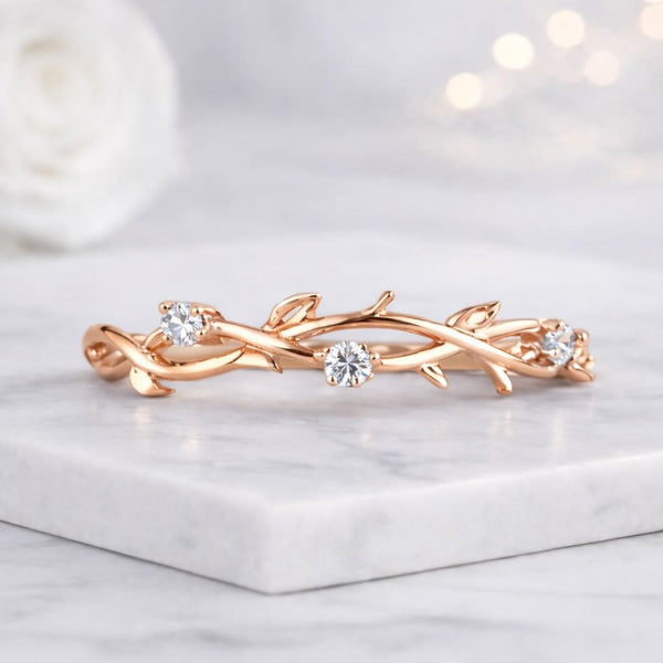 vine ring leaf ring twig ring nature ring branch ring floral ring women ring dainty ring thin ring stacking ring