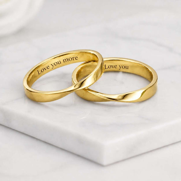 wedding band couple ring matching rings engraved ring promise ring gold band thin band plain ring custom ring