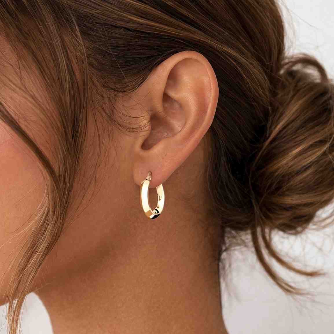 wide hoop earrings bold hoop earrings tube hoop earrings curved earrings rounded hoops plain hoop earrings