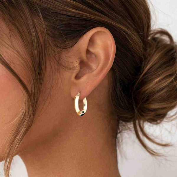wide hoop earrings bold hoop earrings tube hoop earrings curved earrings rounded hoops plain hoop earrings