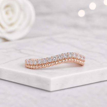 women gold matching band gold handmade ring gold luxury ring gold bridal jewelry gold slim band gold delicate ring gold micro pave gold fitted band gold elegant ring gold stack ring